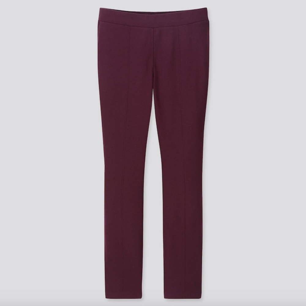 Uniqlo Heattech Ponte Leggings Pant Purple